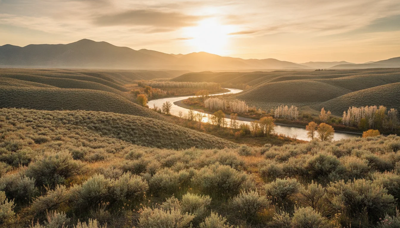 Rolling hills and river valley of the BC Interior
